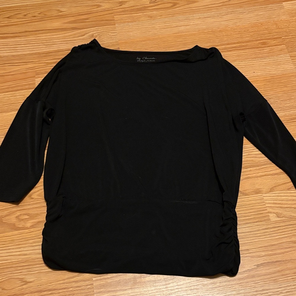 Chico's Black Matte Jersey Knit Top